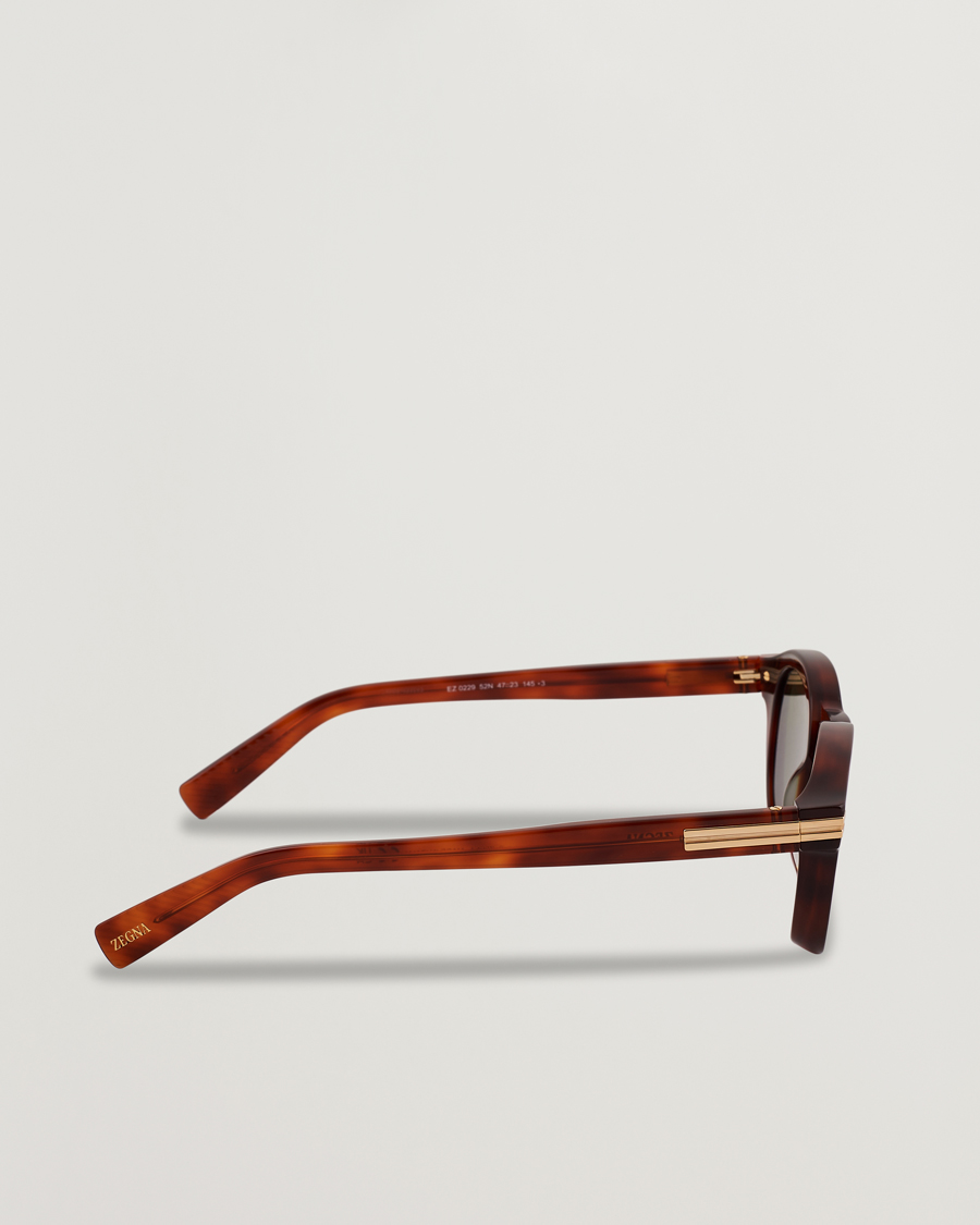 Herre | Solbriller | Zegna | EZ0229 Sunglasses Dark Havana/Green