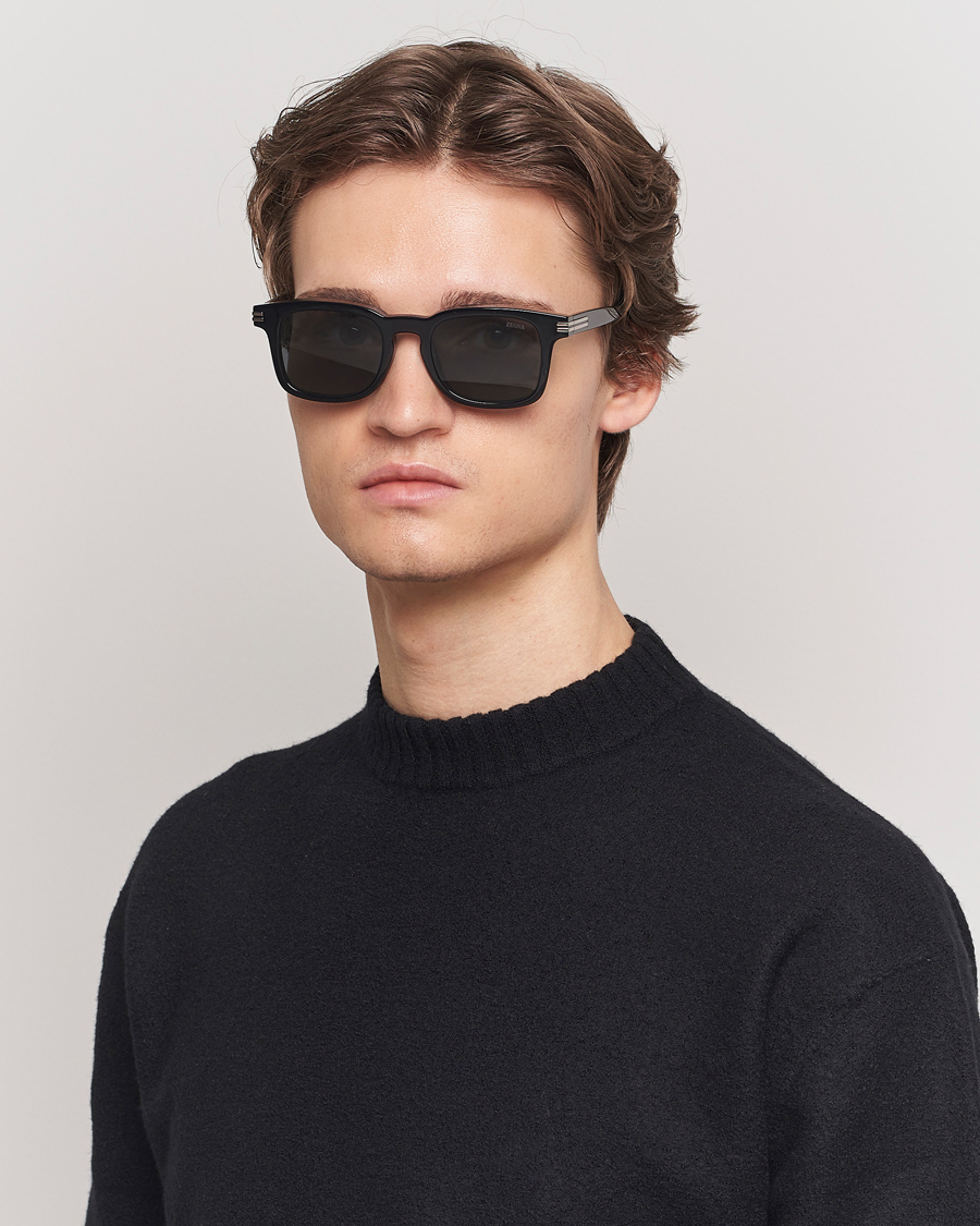 Herre | Italian Department | Zegna | EZ0230 Sunglasses Black/Smoke