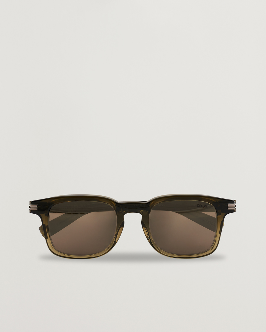 Herre | Solbriller | Zegna | EZ0230 Sunglasses Dark Green/Roviex