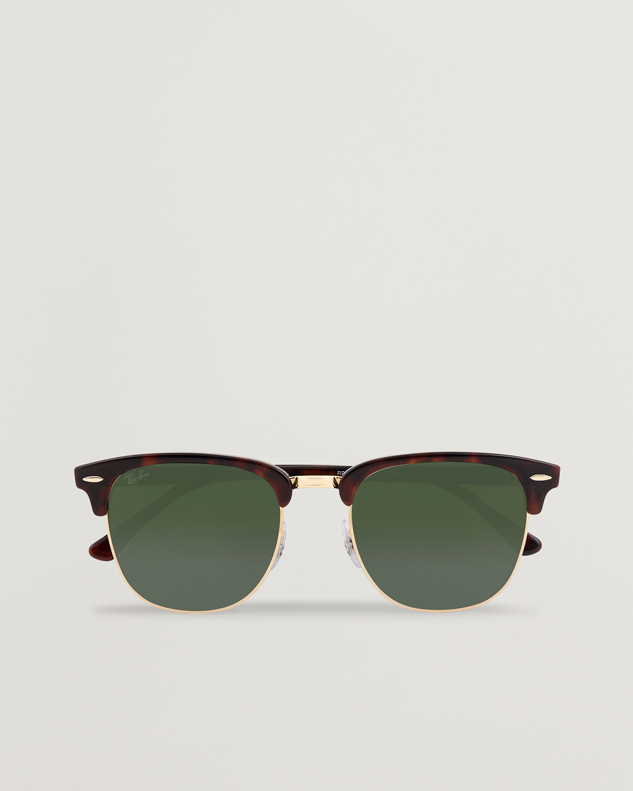 Herre | Solbriller | Ray-Ban | Clubmaster Sunglasses Mock Tortoise/Crystal Green