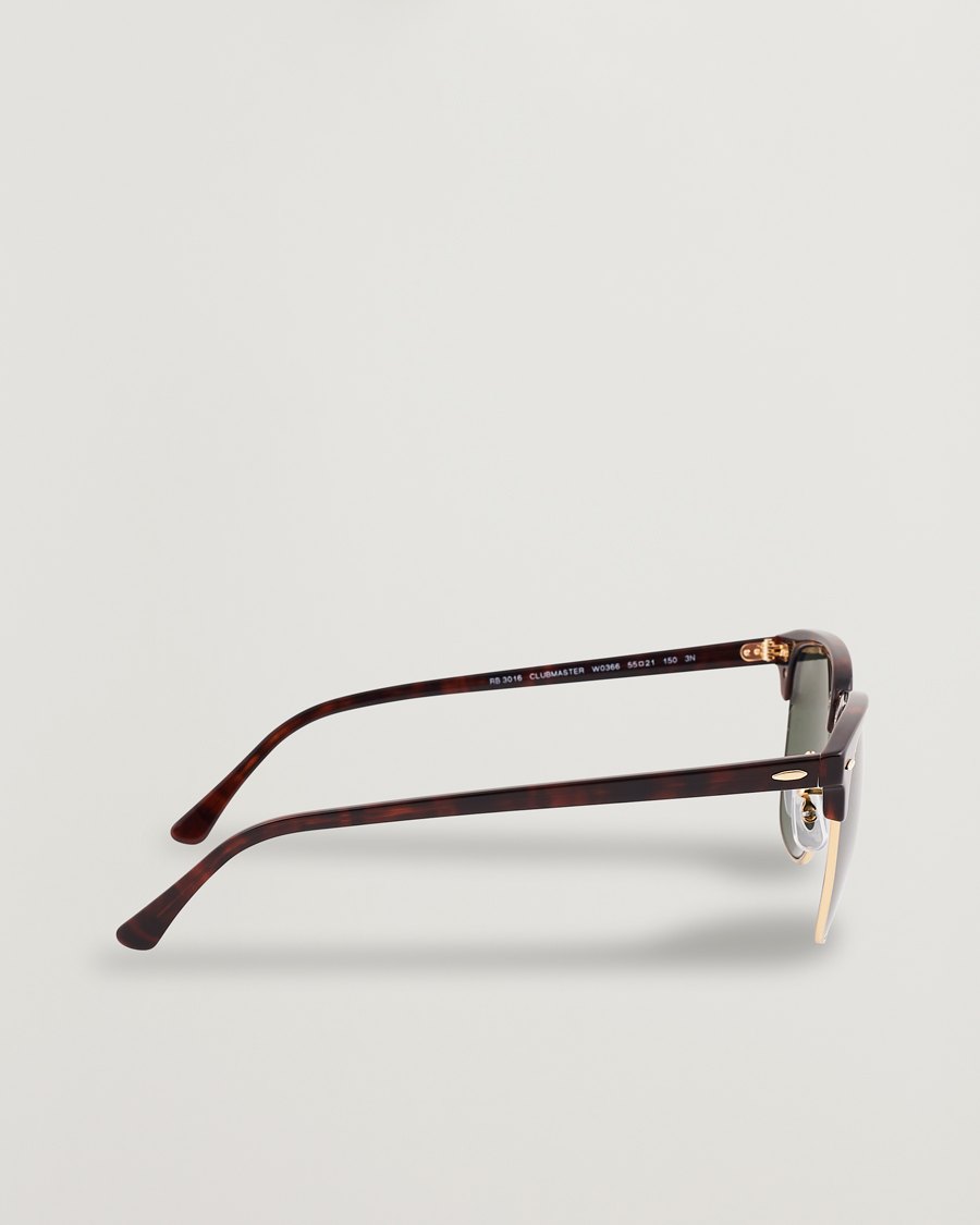 Herre | Solbriller | Ray-Ban | Clubmaster Sunglasses Mock Tortoise/Crystal Green
