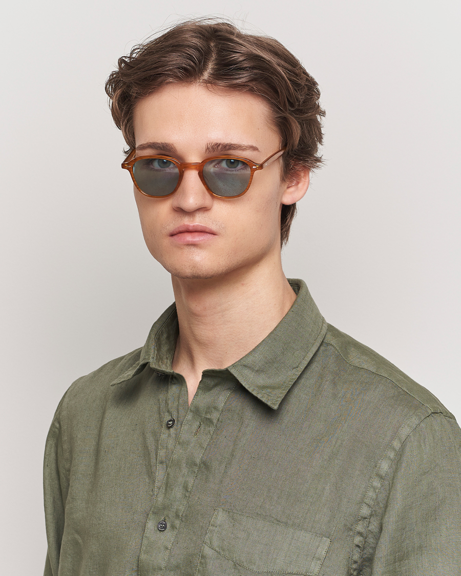 Herre | Solbriller | Garrett Leight | Gilbert 46 Sunglasses Light Brown