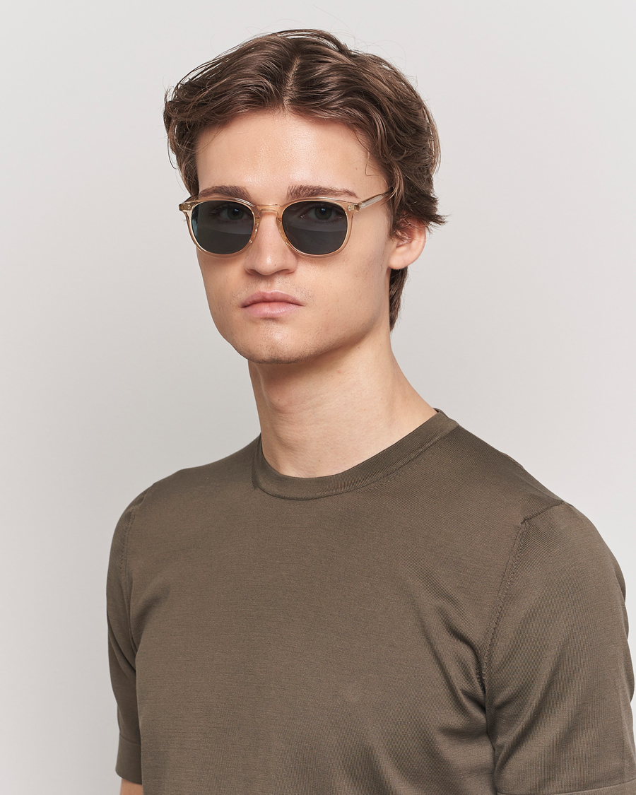 Herre | Solbriller | Garrett Leight | Kinney 49 Sunglasses Transparent/Blue