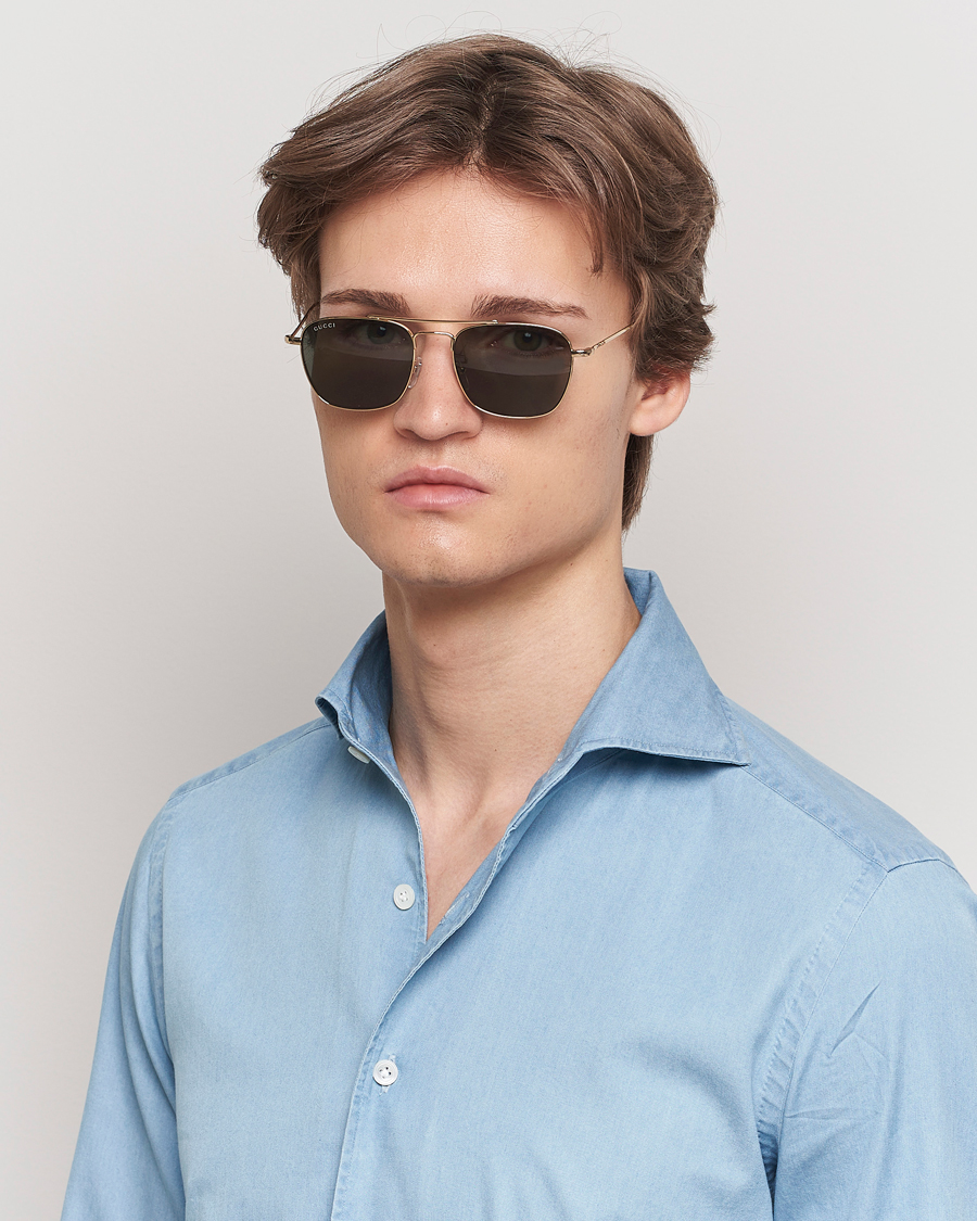 Herre | Gucci GG1183S Sunglasses Gold | Gucci | GG1183S Sunglasses Gold