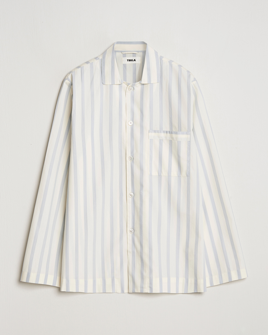 Herre | Pyjamaser og badekåper | Tekla | Poplin Pyjama Shirt Needle Stripes