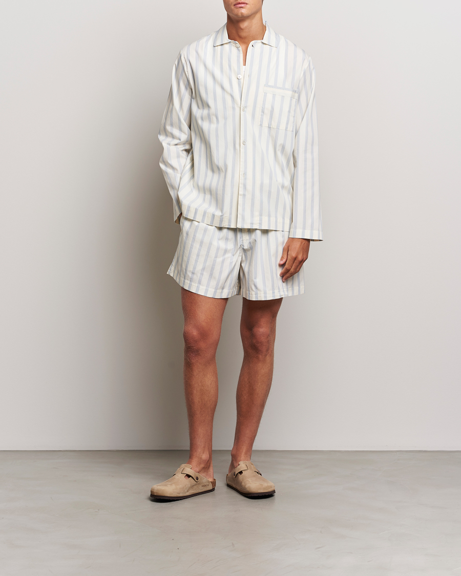 Herre | Pyjamaser og badekåper | Tekla | Poplin Pyjama Shirt Needle Stripes