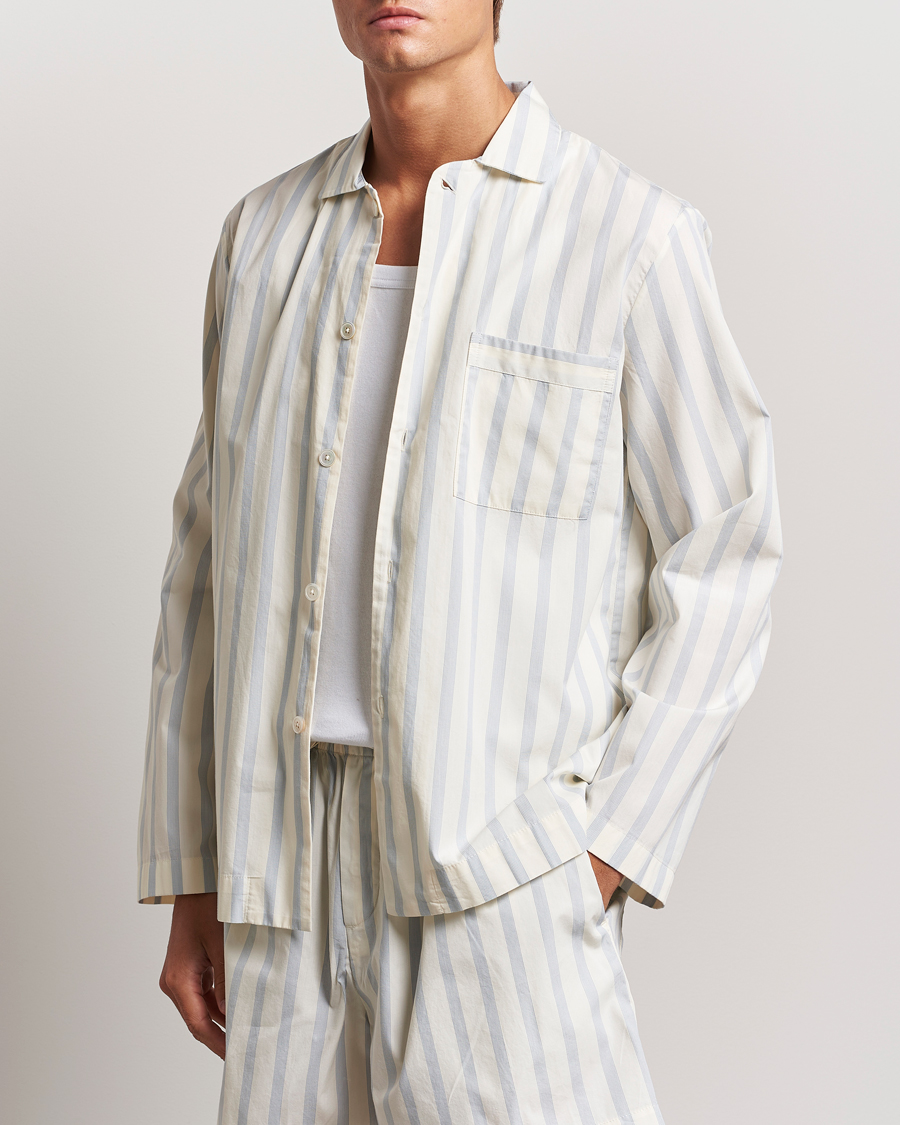 Herre | Pyjamaser og badekåper | Tekla | Poplin Pyjama Shirt Needle Stripes