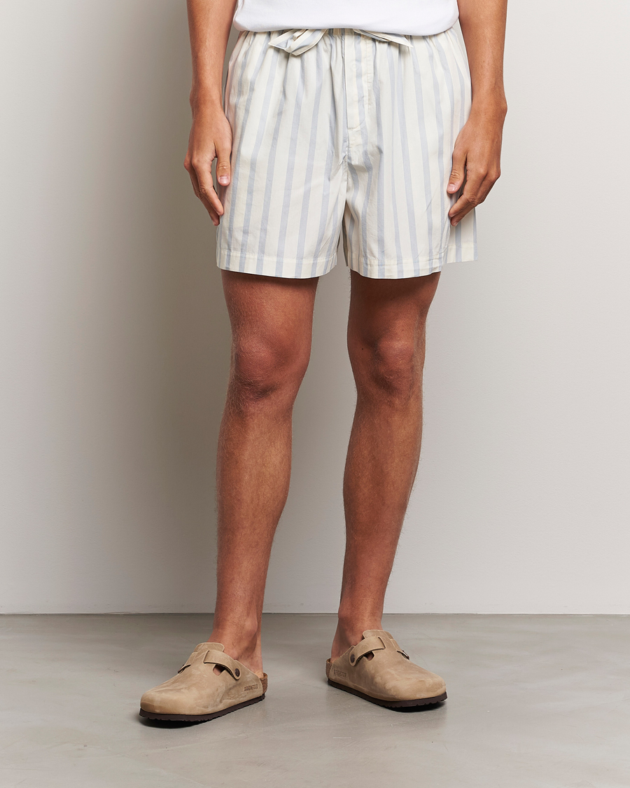 Herre | Pyjamaser og badekåper | Tekla | Poplin Pyjama Shorts Needle Stripes