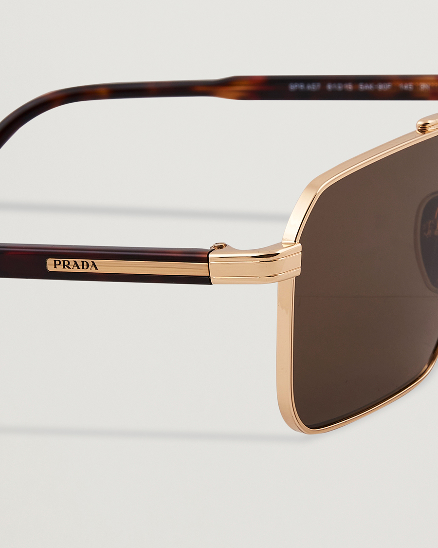 Herre | Solbriller | Prada Eyewear | Prada 0PR A57S Metal Sunglasses Gold