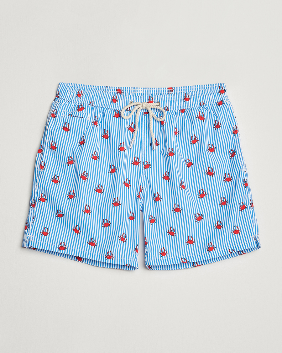 Herre | Badeshorts | MC2 Saint Barth | Printed Swim Shorts Crabs Stripes