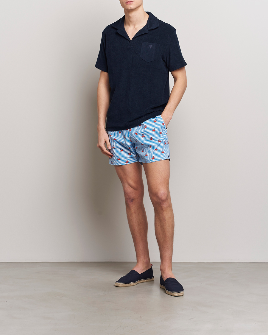 Herre | Badeshorts | MC2 Saint Barth | Printed Swim Shorts Crabs Stripes