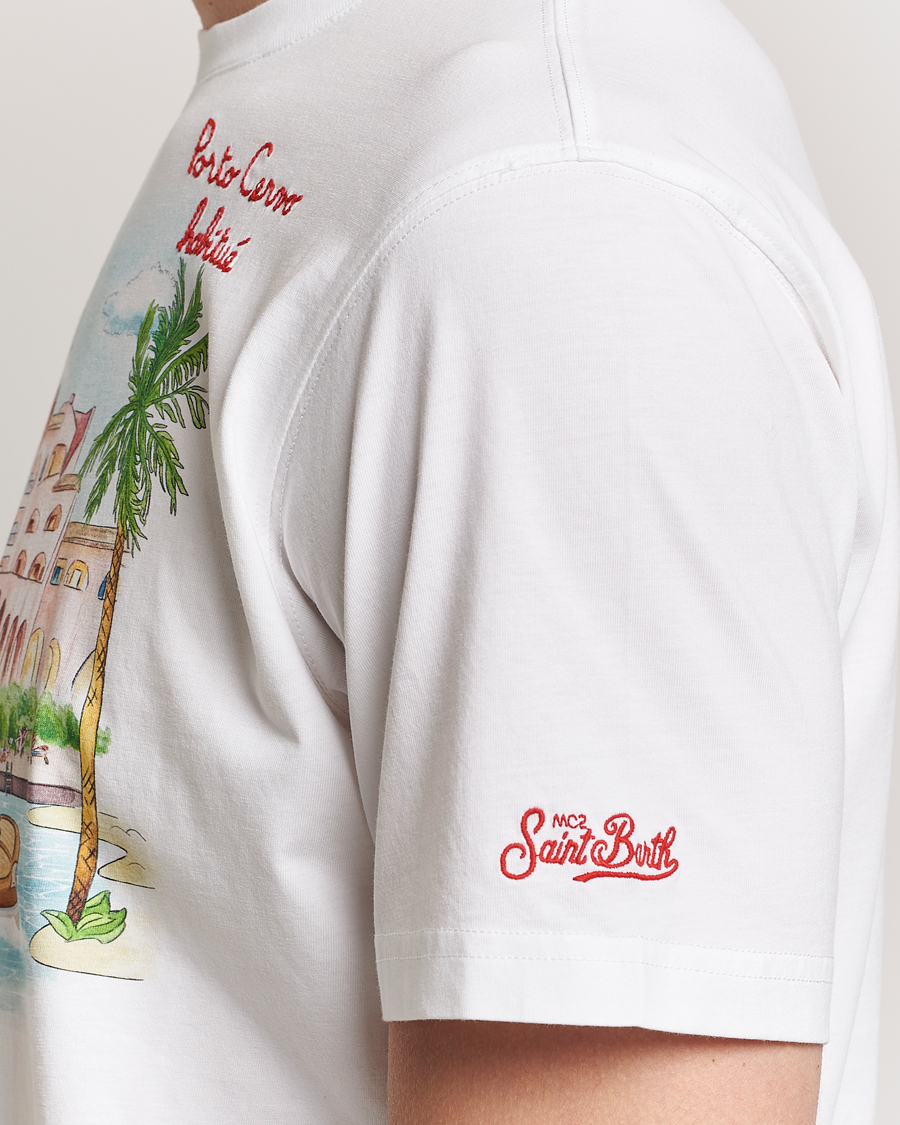 Herre | T-Shirts | MC2 Saint Barth | Printed Cotton T-Shirt Porto Cervo