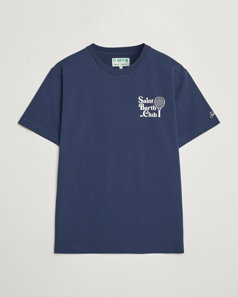 Herre | T-Shirts | MC2 Saint Barth | Printed Cotton T-Shirt STB Padel Club