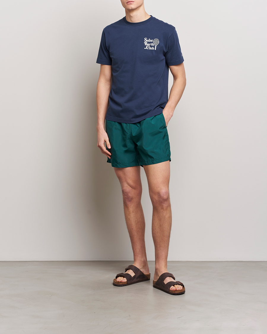 Herre | T-Shirts | MC2 Saint Barth | Printed Cotton T-Shirt STB Padel Club