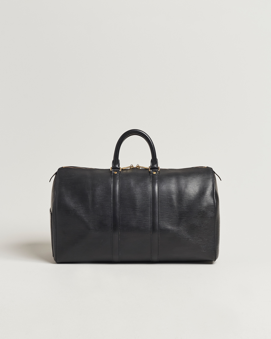Herre | Louis Vuitton Pre-Owned Keepall 45 EPI Leather Bag Black | Louis Vuitton Pre-Owned | Keepall 45 EPI Leather Bag Black