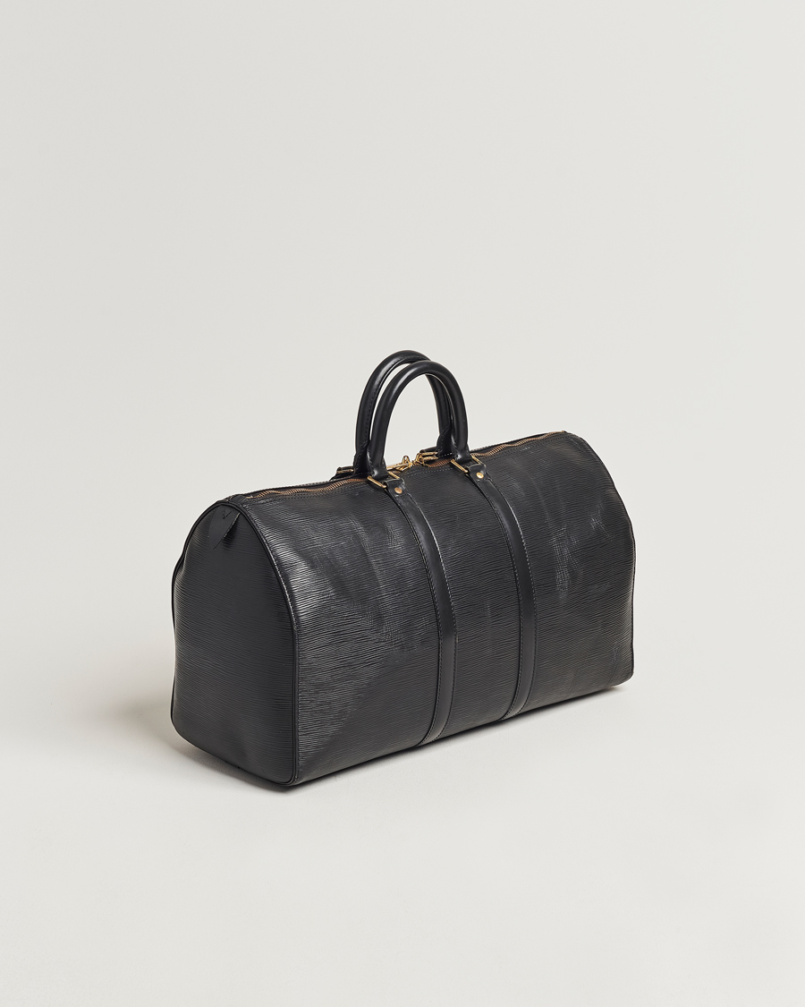 Herre | Louis Vuitton Pre-Owned Keepall 45 EPI Leather Bag Black | Louis Vuitton Pre-Owned | Keepall 45 EPI Leather Bag Black