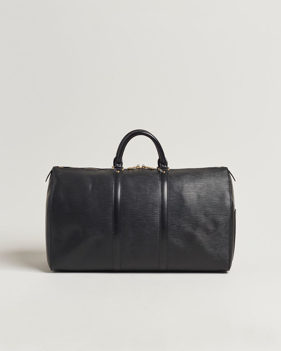 Herre | Louis Vuitton Pre-Owned Keepall 50 EPI Leather Bag Black | Louis Vuitton Pre-Owned | Keepall 50 EPI Leather Bag Black