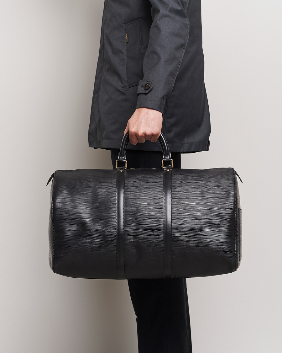 Herre | Pre-owned Tilbehør | Louis Vuitton Pre-Owned | Keepall 50 EPI Leather Bag Black