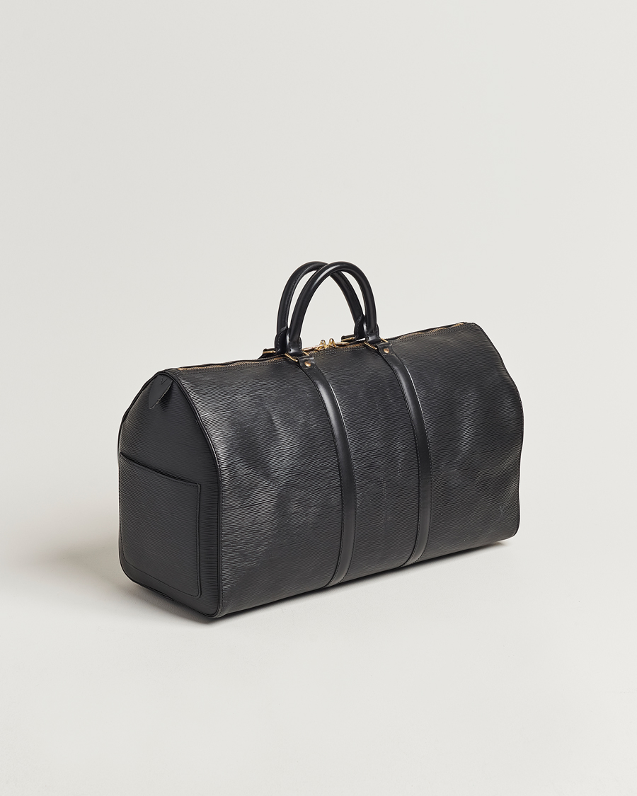 Herre | Louis Vuitton Pre-Owned Keepall 50 EPI Leather Bag Black | Louis Vuitton Pre-Owned | Keepall 50 EPI Leather Bag Black