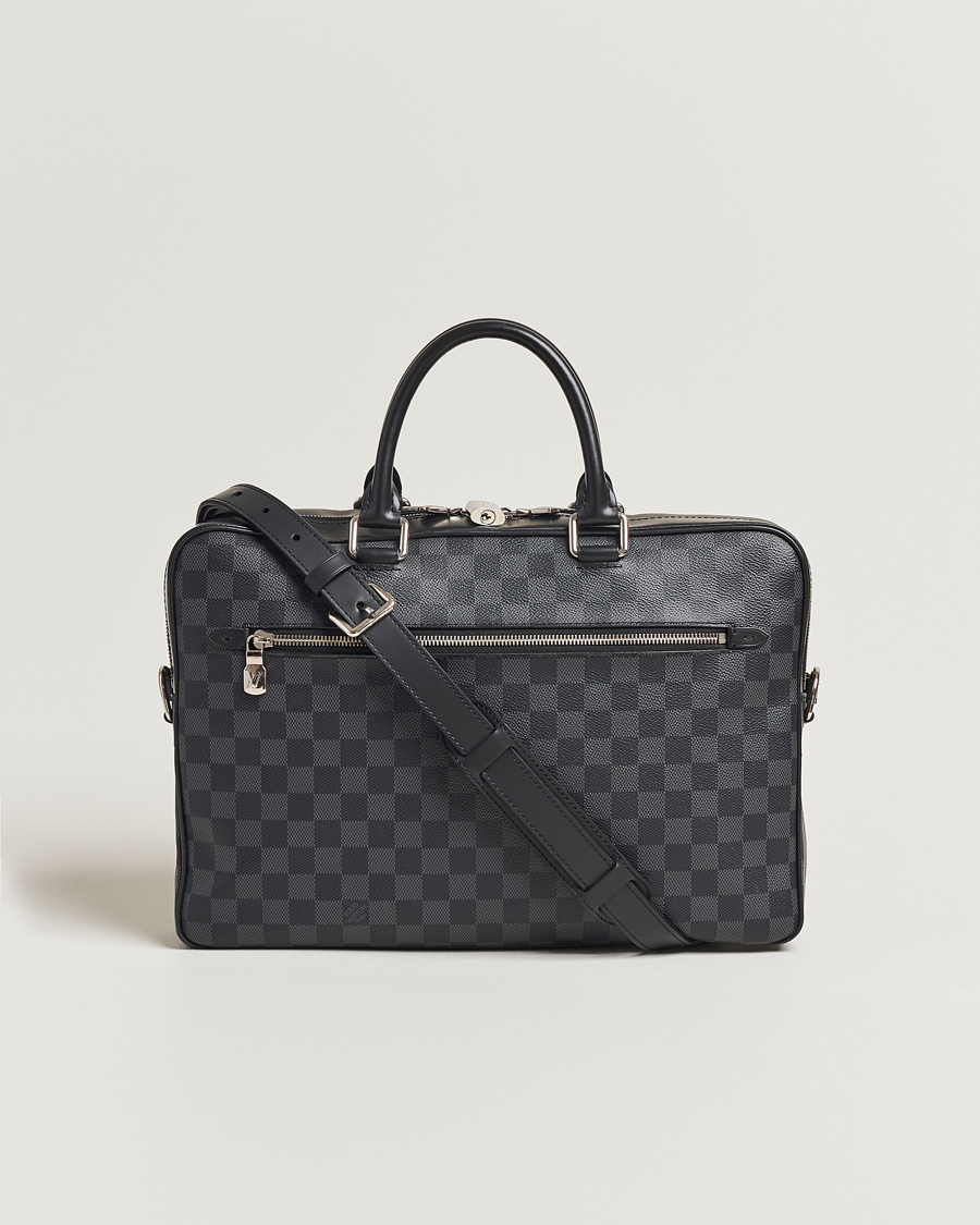 Herre | Louis Vuitton Pre-Owned Porte Document Business Damier Graphite | Louis Vuitton Pre-Owned | Porte Document Business Damier Graphite