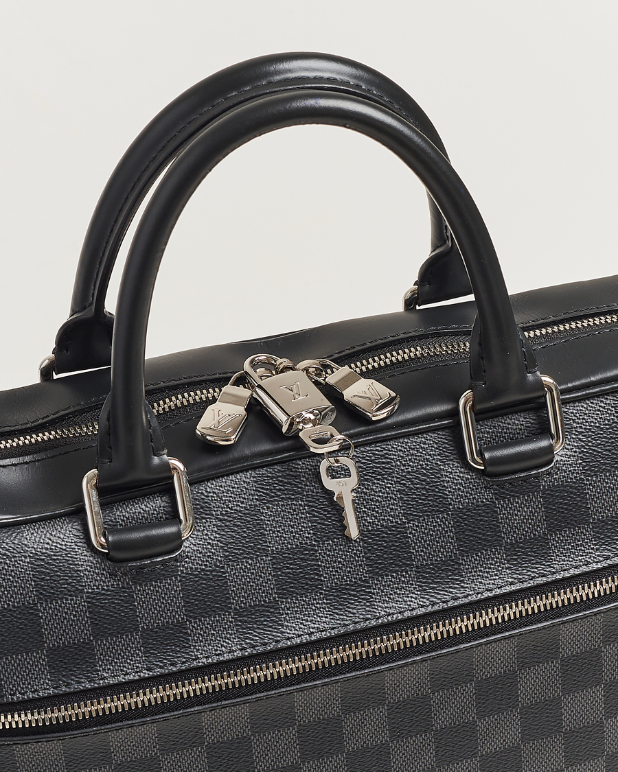 Herre | Louis Vuitton Pre-Owned Porte Document Business Damier Graphite | Louis Vuitton Pre-Owned | Porte Document Business Damier Graphite