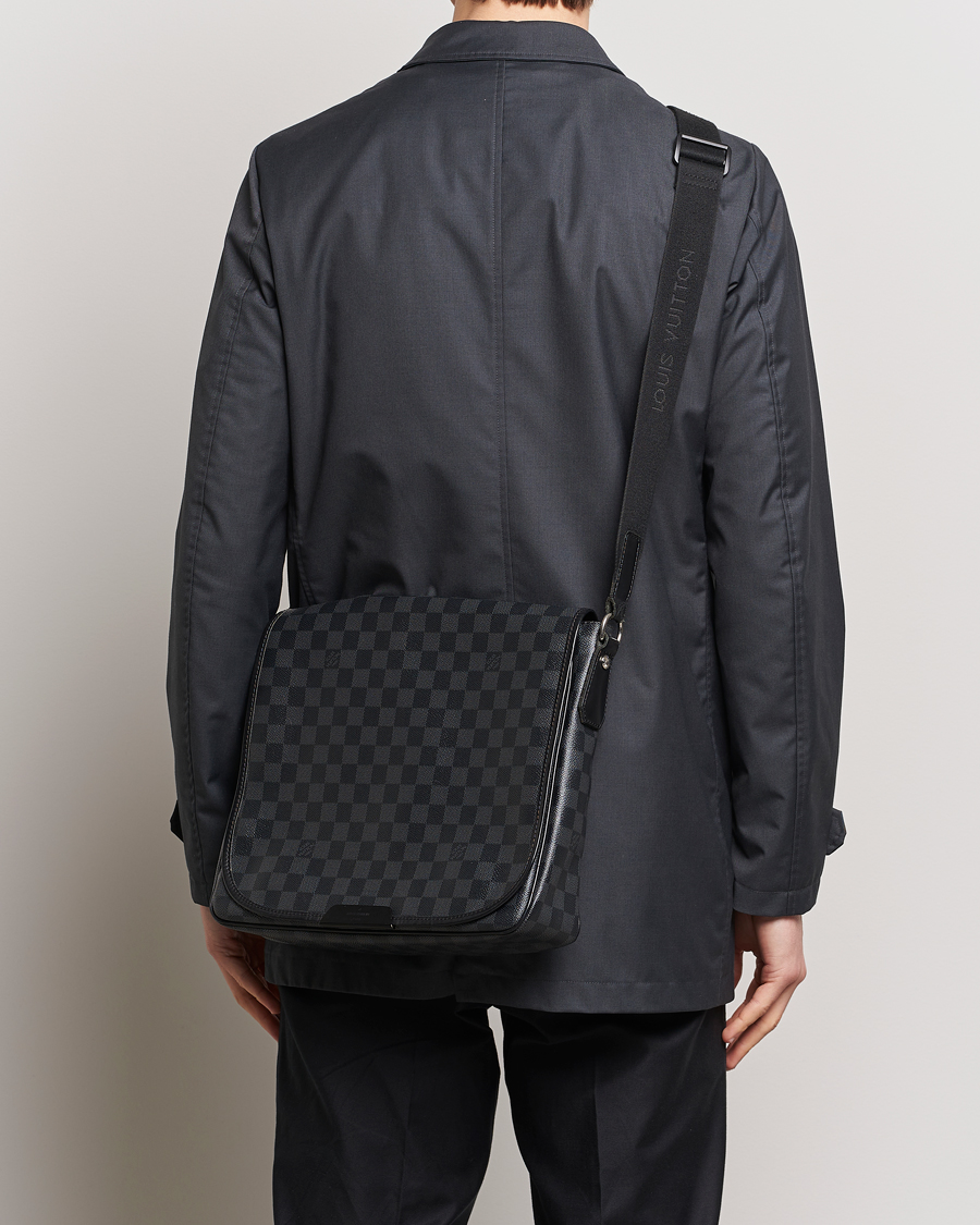 Herre | Pre-owned Tilbehør | Louis Vuitton Pre-Owned | Daniel MM Satchel Leather Bag Damier Graphite
