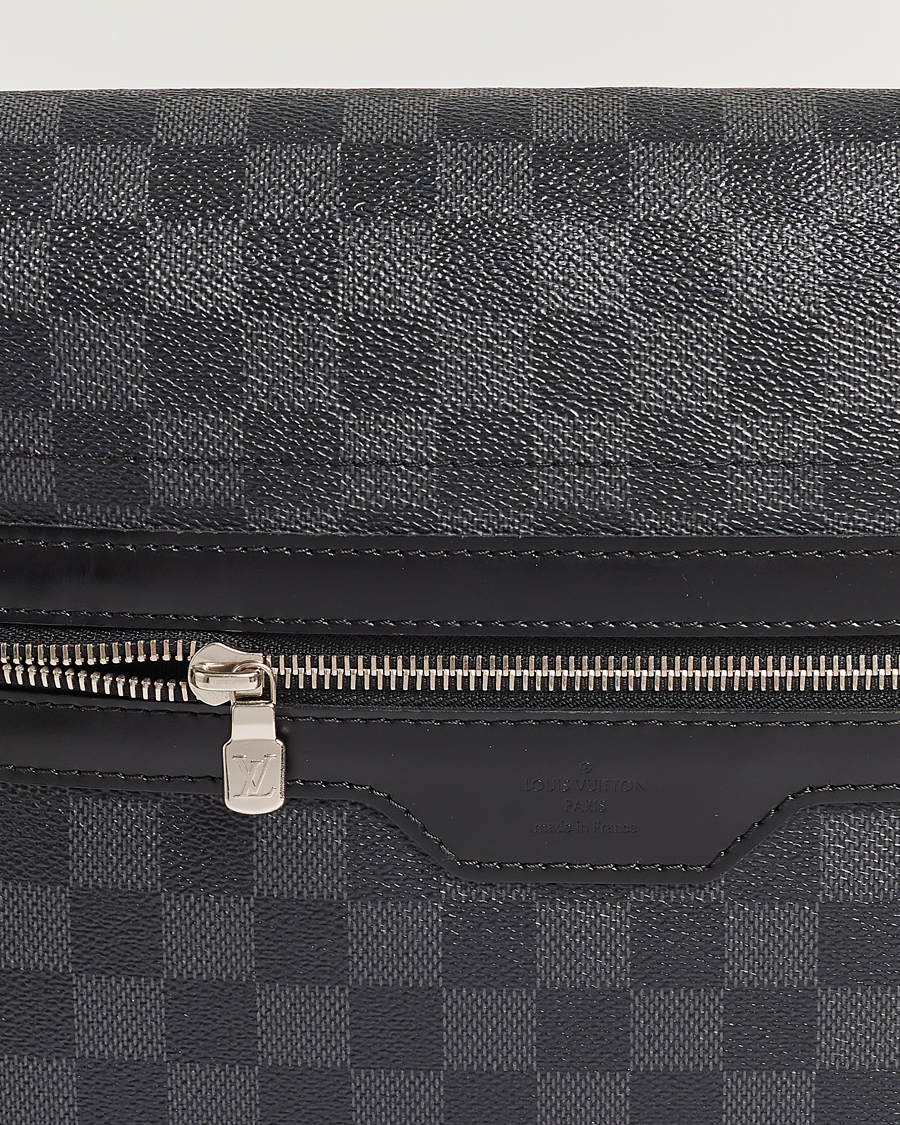 Herre | Louis Vuitton Pre-Owned Daniel MM Satchel Leather Bag Damier Graphite | Louis Vuitton Pre-Owned | Daniel MM Satchel Leather Bag Damier Graphite