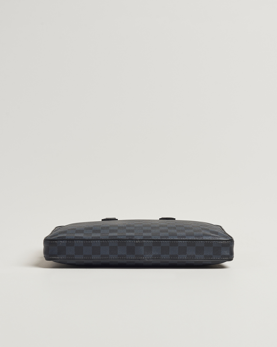Herre | Louis Vuitton Pre-Owned Dandy Slim Briefcase Damier Navy | Louis Vuitton Pre-Owned | Dandy Slim Briefcase Damier Navy