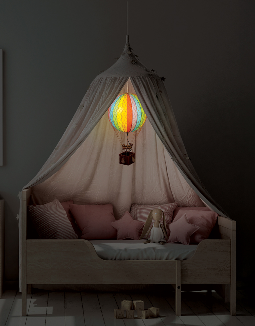 Herre | Pyntegjenstander | Authentic Models | Travels Light Led Balloon Rainbow