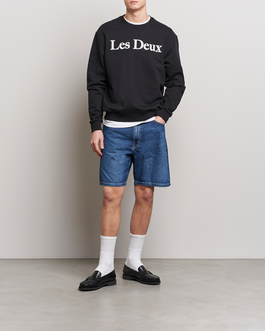 Herre | Gensere | LES DEUX | Charles Logo Sweatshirt Black