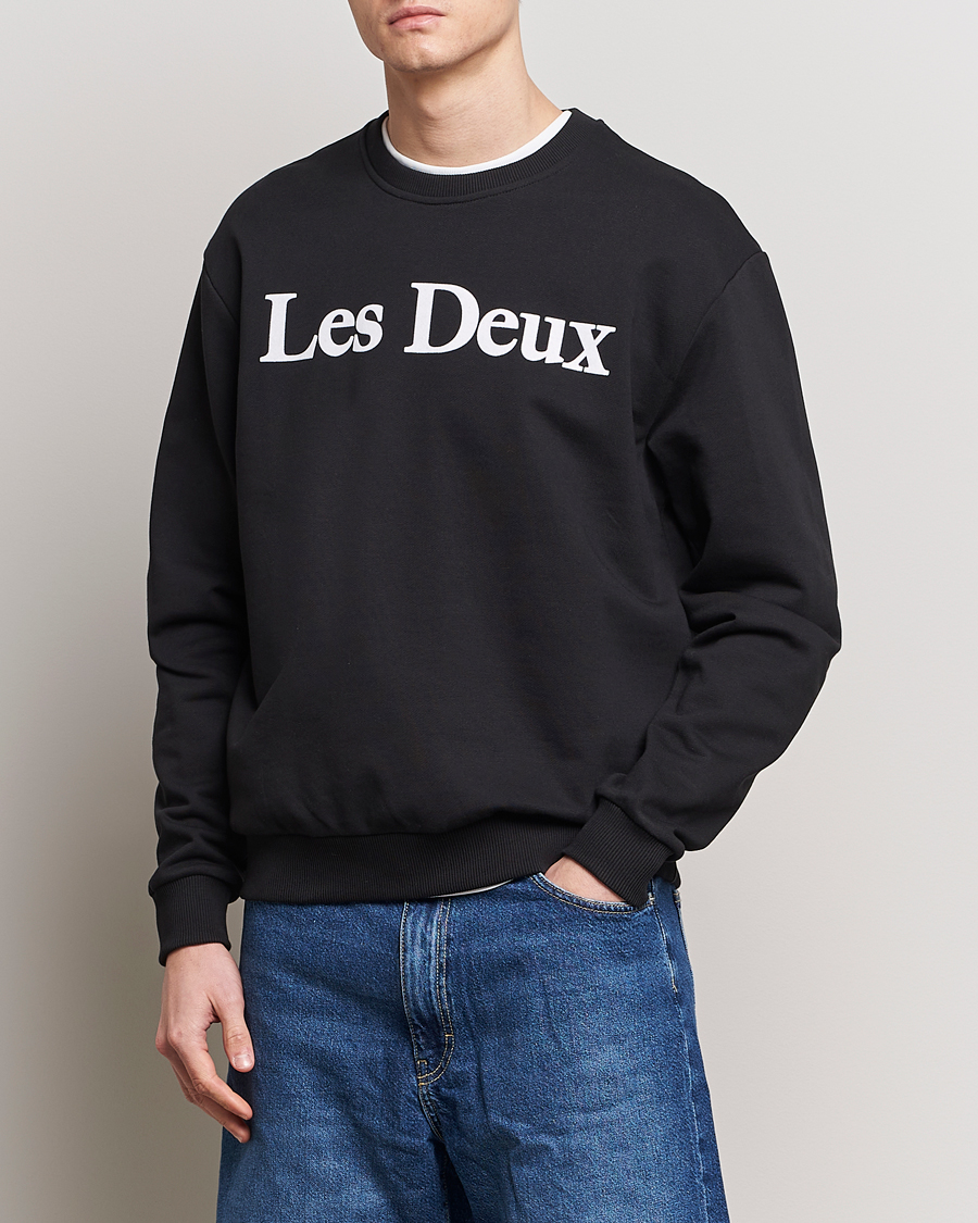 Herre | Gensere | LES DEUX | Charles Logo Sweatshirt Black