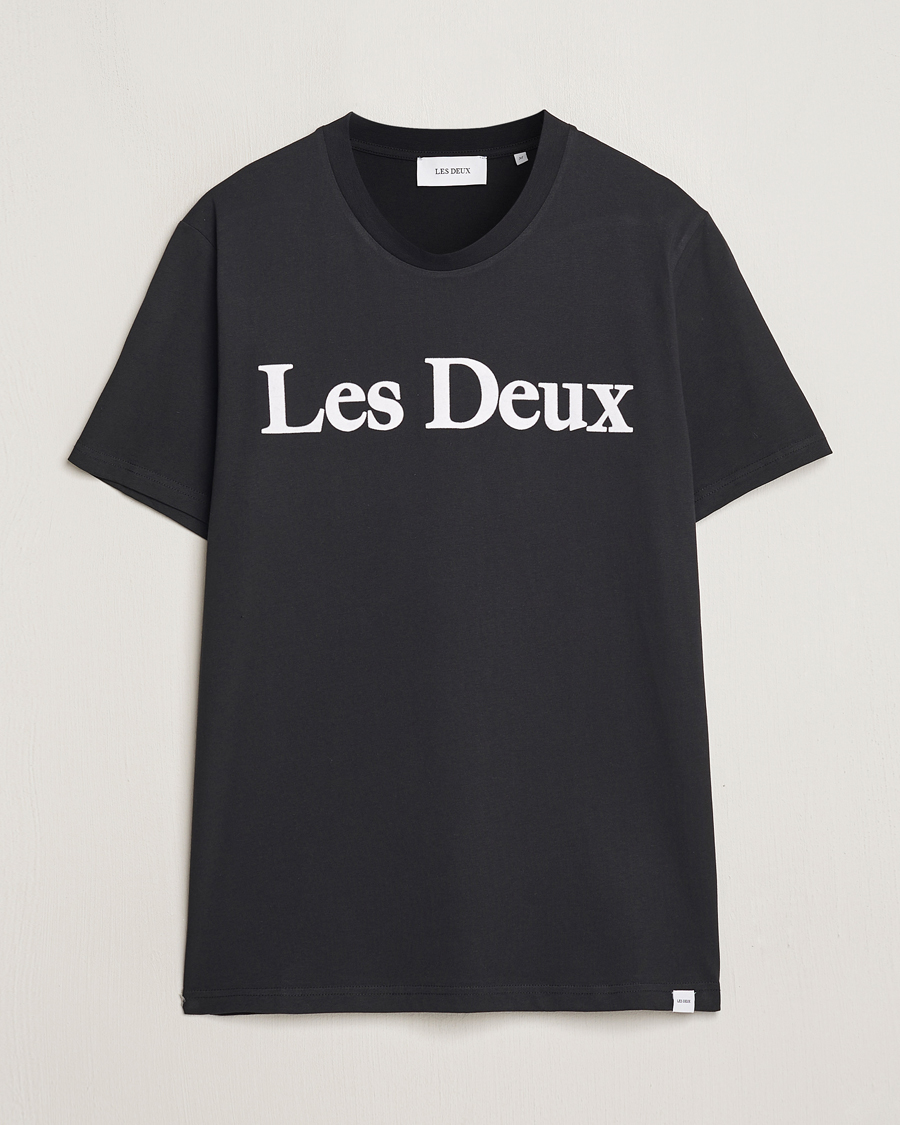 Herre | T-Shirts | LES DEUX | Charles Logo T-Shirt Black