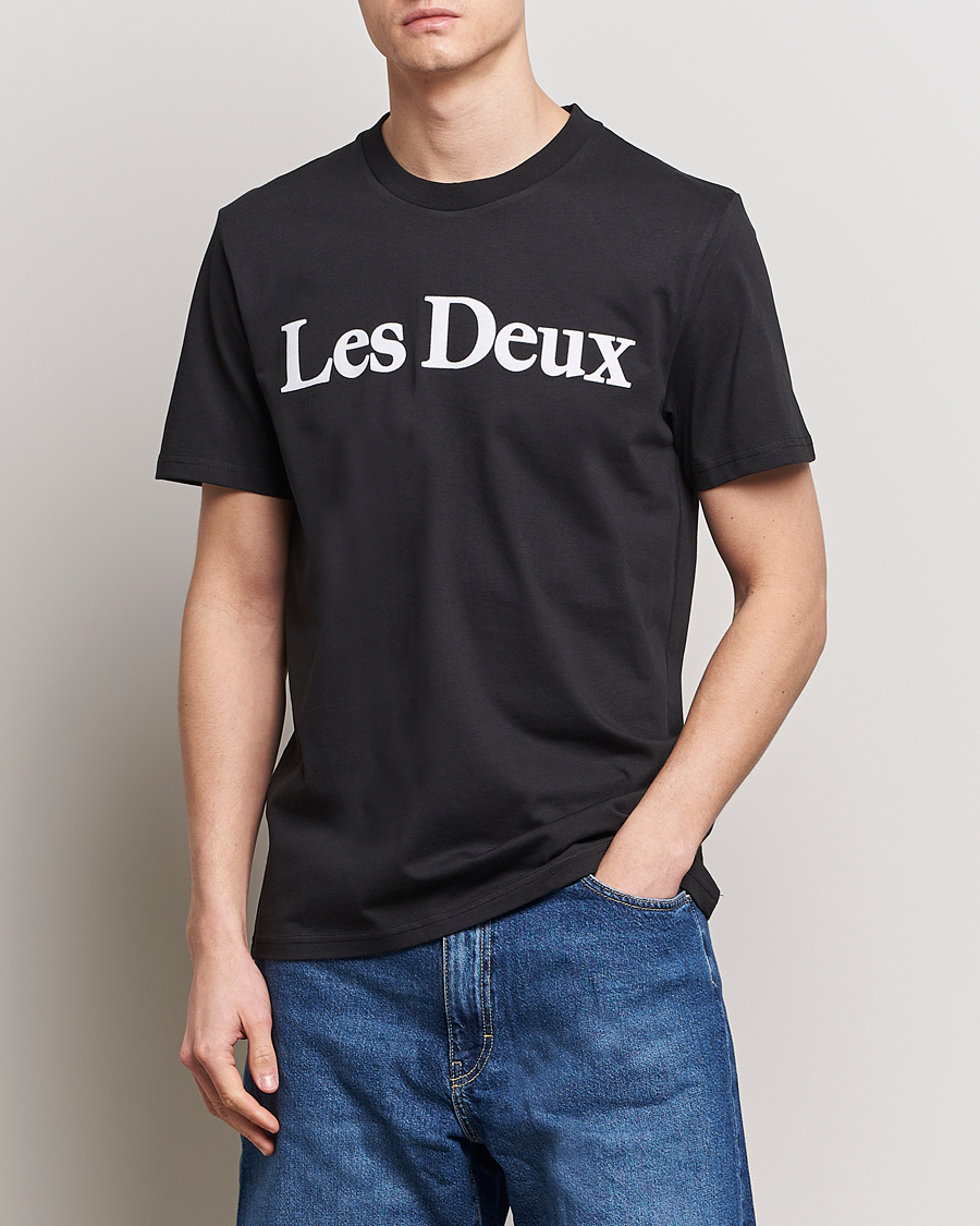 Herre | Tøj | LES DEUX | Charles Logo T-Shirt Black