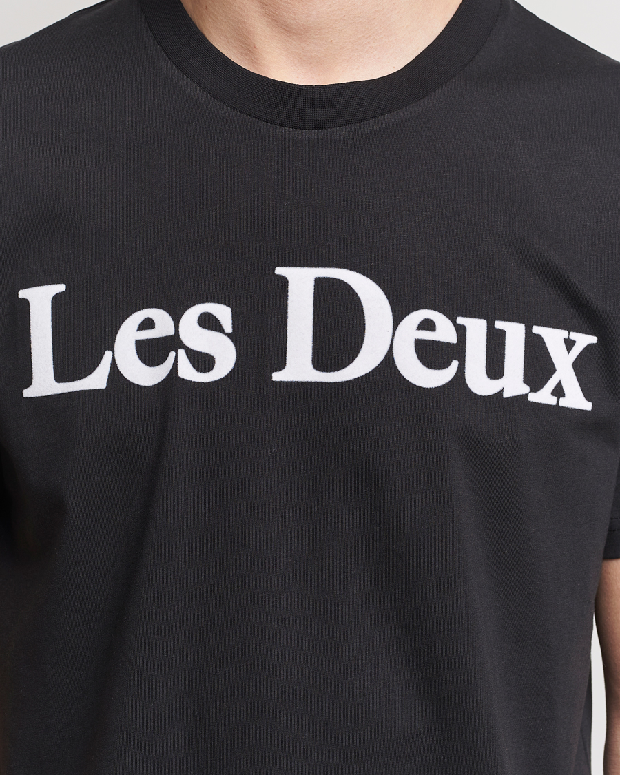 Herre | T-Shirts | LES DEUX | Charles Logo T-Shirt Black
