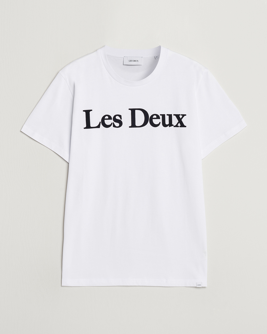 Herre | T-Shirts | LES DEUX | Charles Logo T-Shirt Wihte