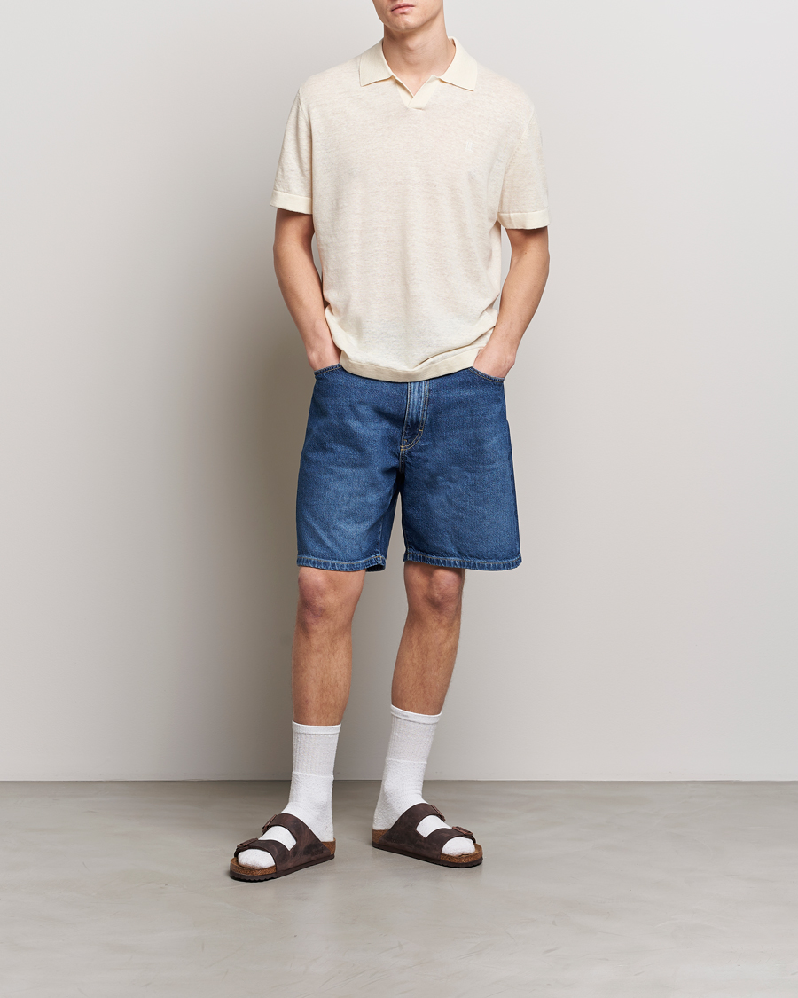 Herre | Pikéer | LES DEUX | Emmanuel Linen/Cotton Polo Knit Ivory