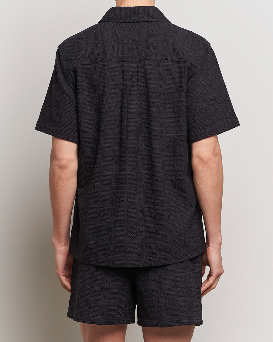 Herre | Skjorter | LES DEUX | Charlie Short Sleeve Knitted Shirt Black