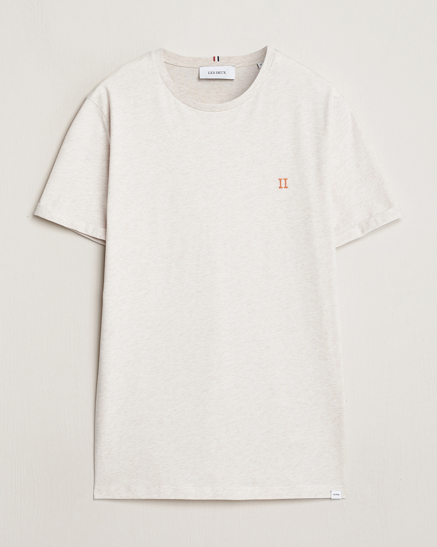 Herre | Nytt i butikken | LES DEUX | Nørregaard Cotton T-Shirt Ivory Melange