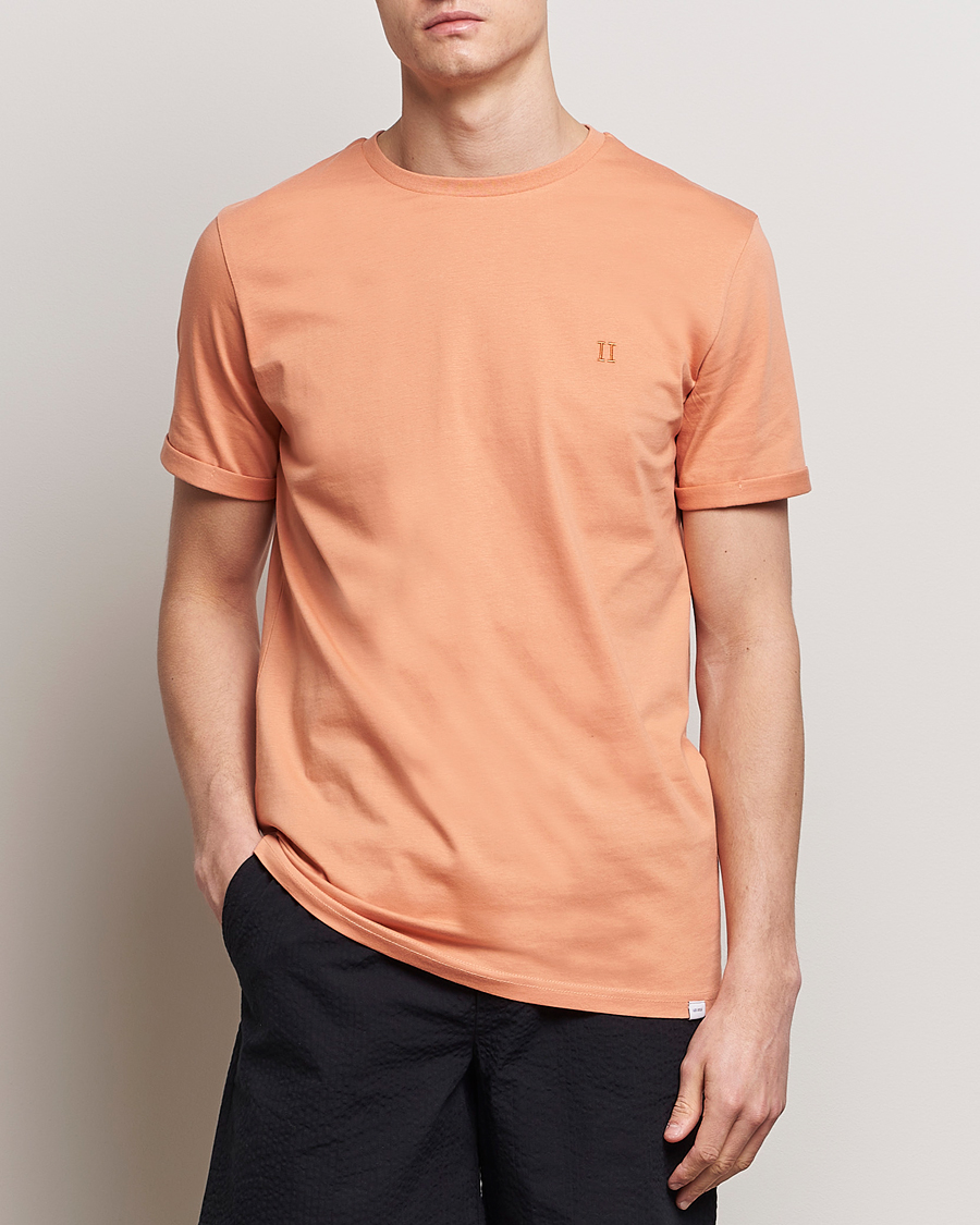 Herre | LES DEUX | LES DEUX | Nørregaard Cotton T-Shirt Baked Papaya Orange