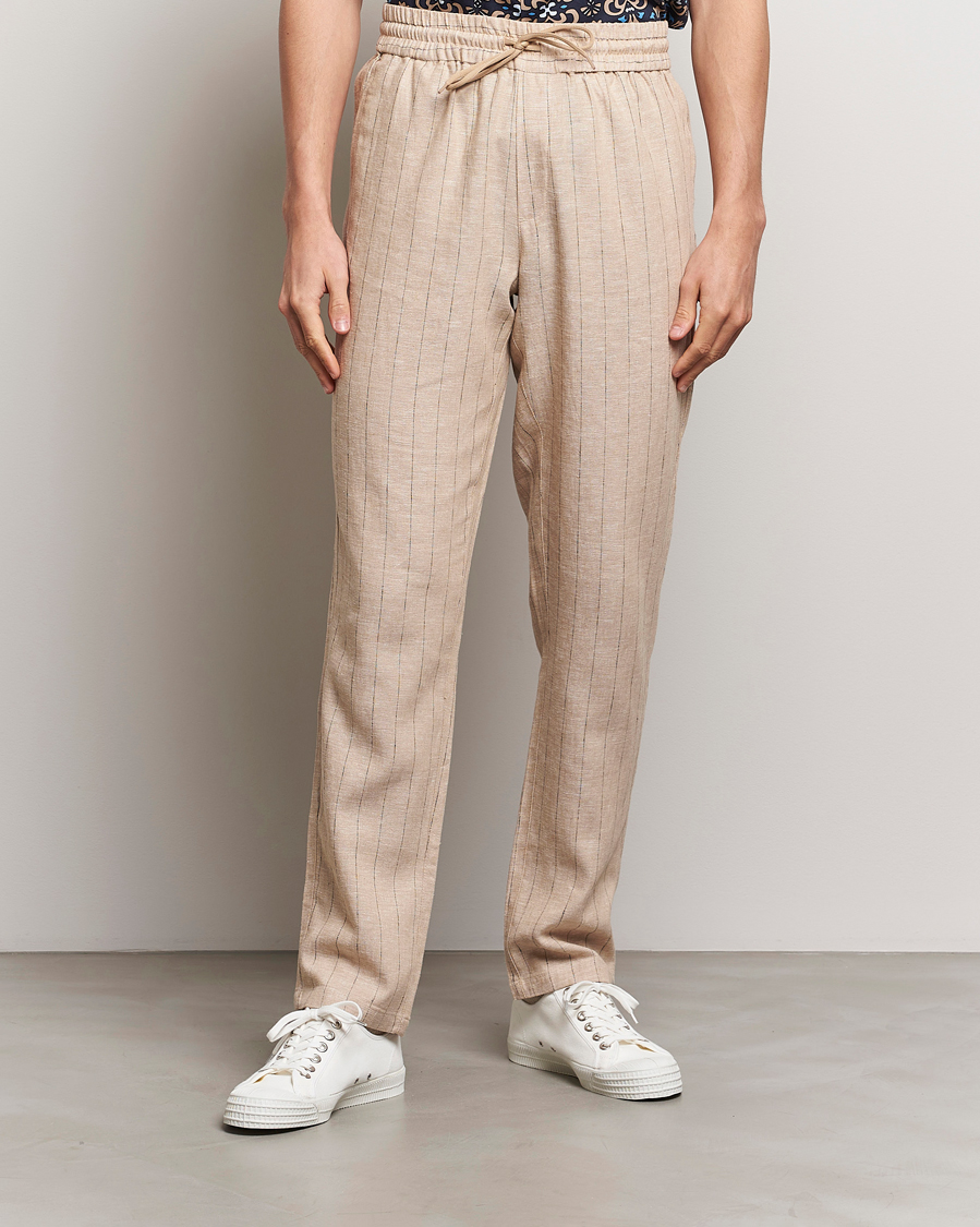 Herre | LES DEUX | LES DEUX | Patrick Linen Pants Warm Sand