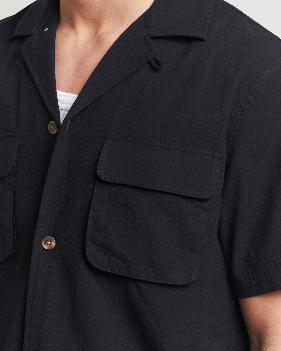 Herre | Skjorter | LES DEUX | Osmund Seersucker Shirt Black