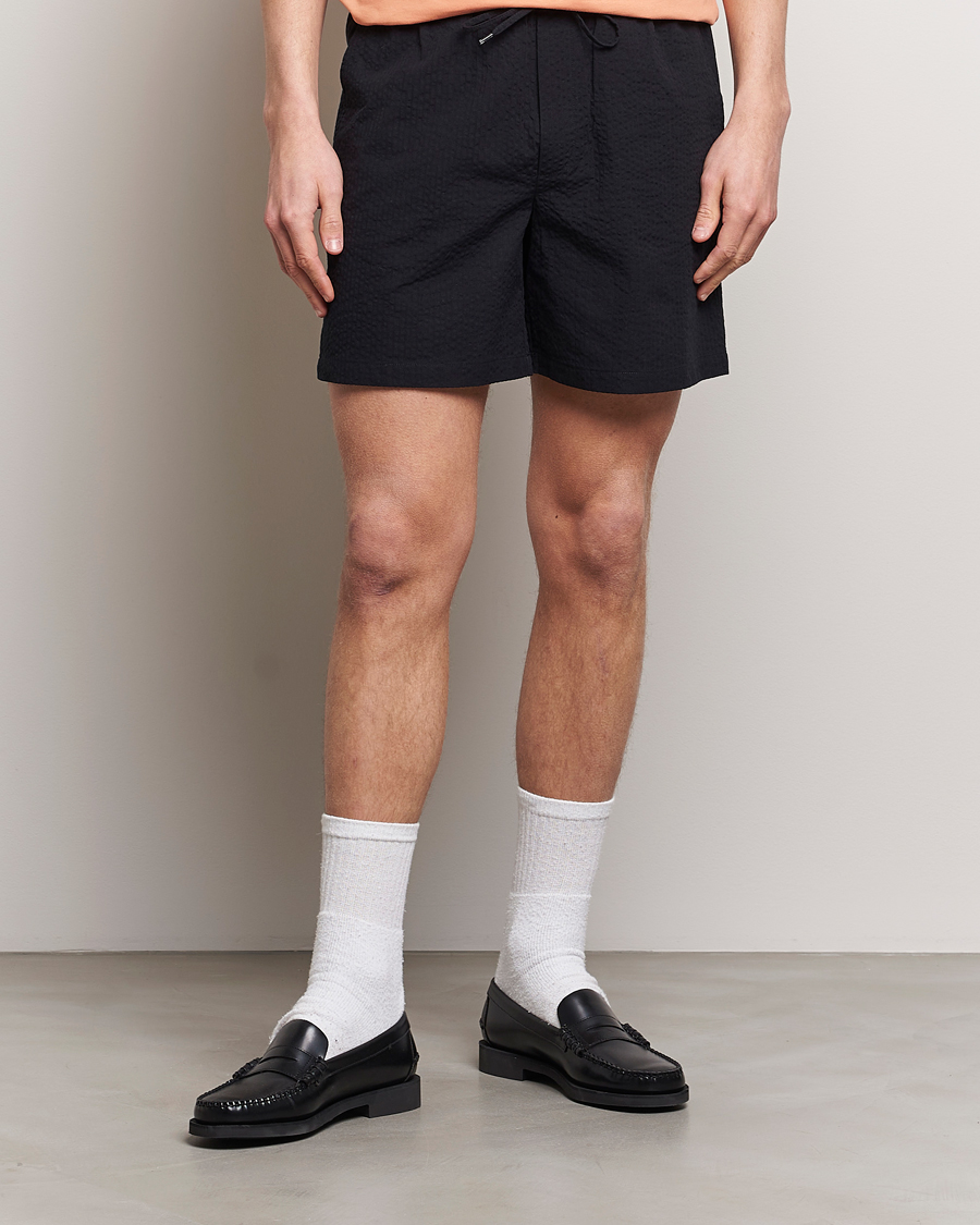 Herre |  | LES DEUX | Patrick Seersucker Shorts Black