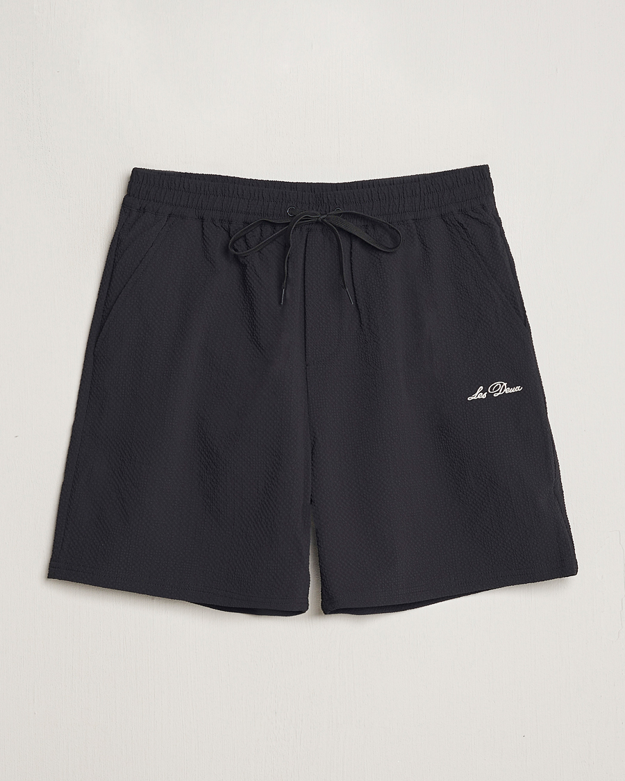 Herre | Badeshorts | LES DEUX | Stan Seersucker Swim Shorts Black