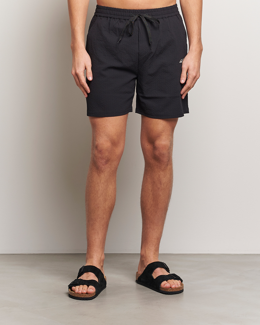 Herre | Badeshorts | LES DEUX | Stan Seersucker Swim Shorts Black
