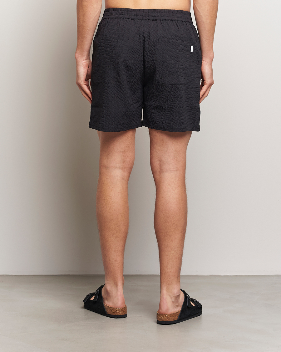 Herre | Badeshorts | LES DEUX | Stan Seersucker Swim Shorts Black