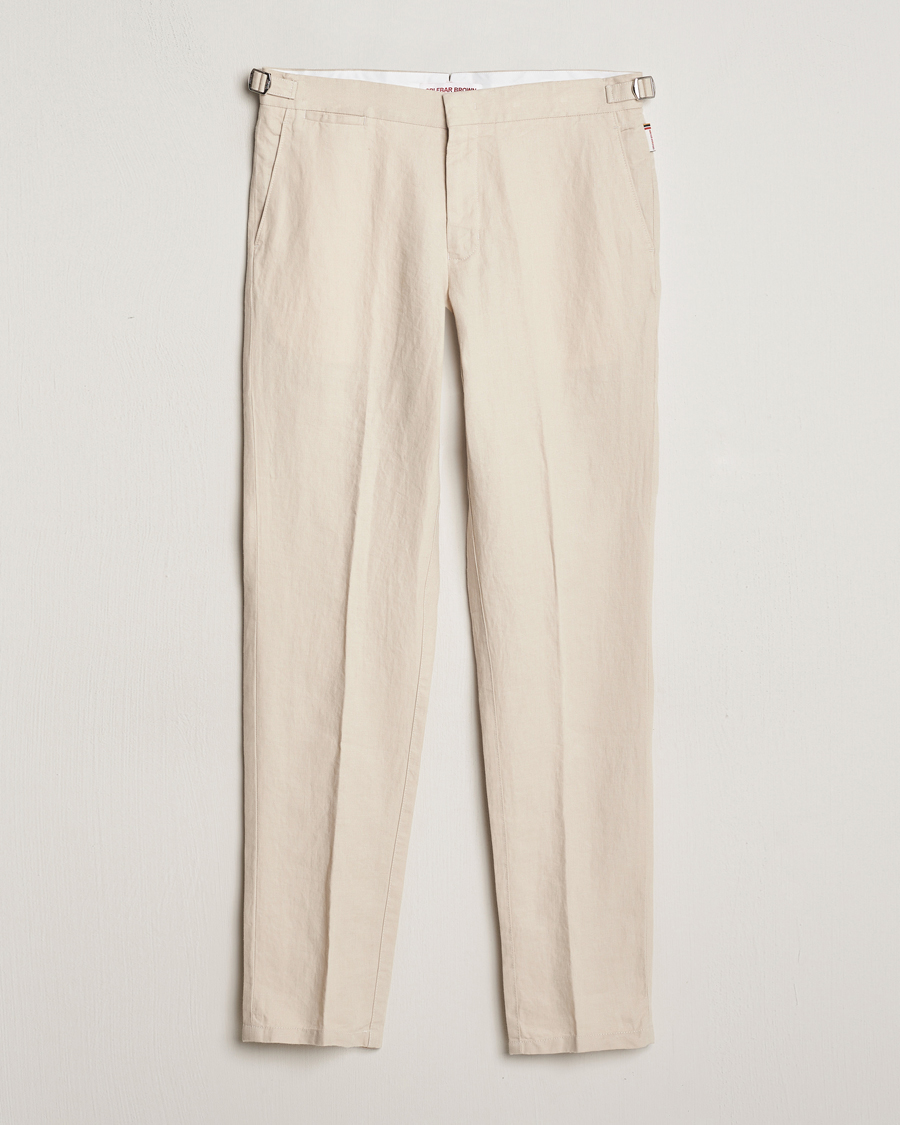 Herre | Bukser | Orlebar Brown | Griffon Linen Trousers Chai