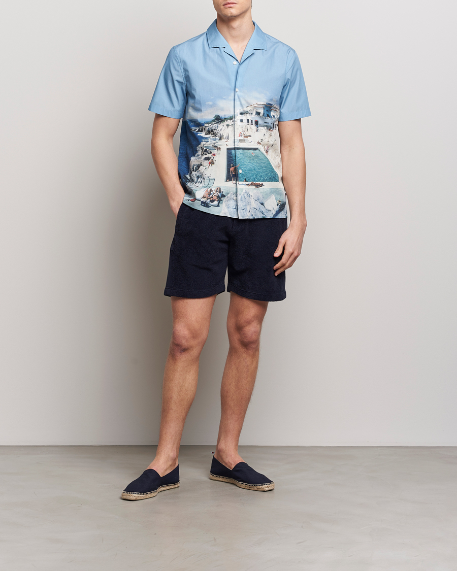 Herre | Shorts | Orlebar Brown | Afador Mix Texture Towelling Shorts Night Iris