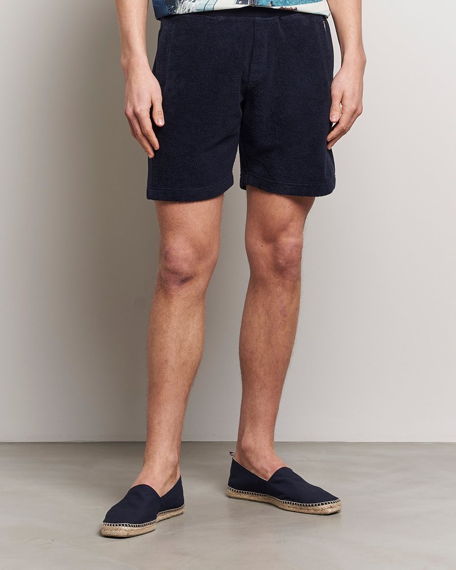 Herre | Tøj | Orlebar Brown | Afador Mix Texture Towelling Shorts Night Iris