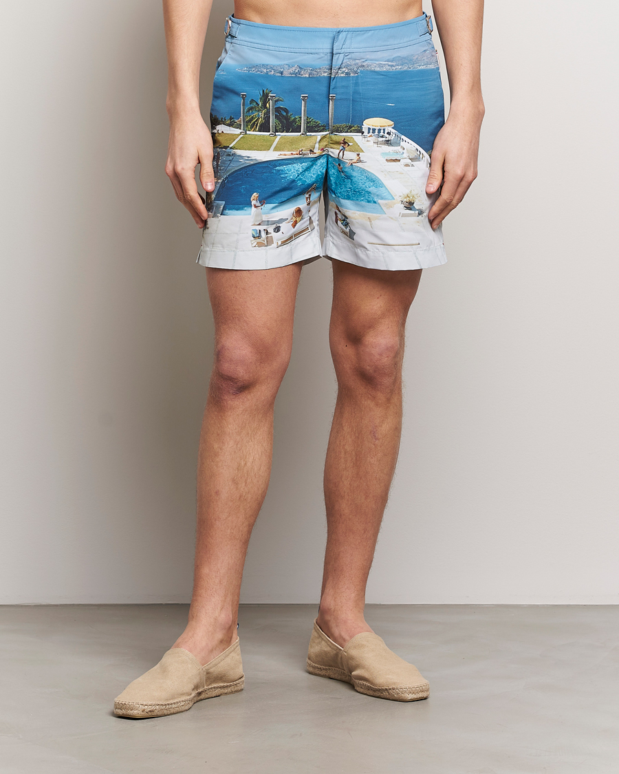 Herre | Best of British | Orlebar Brown | Bulldog Slim Aarons Photo Swim Shorts Pacifico