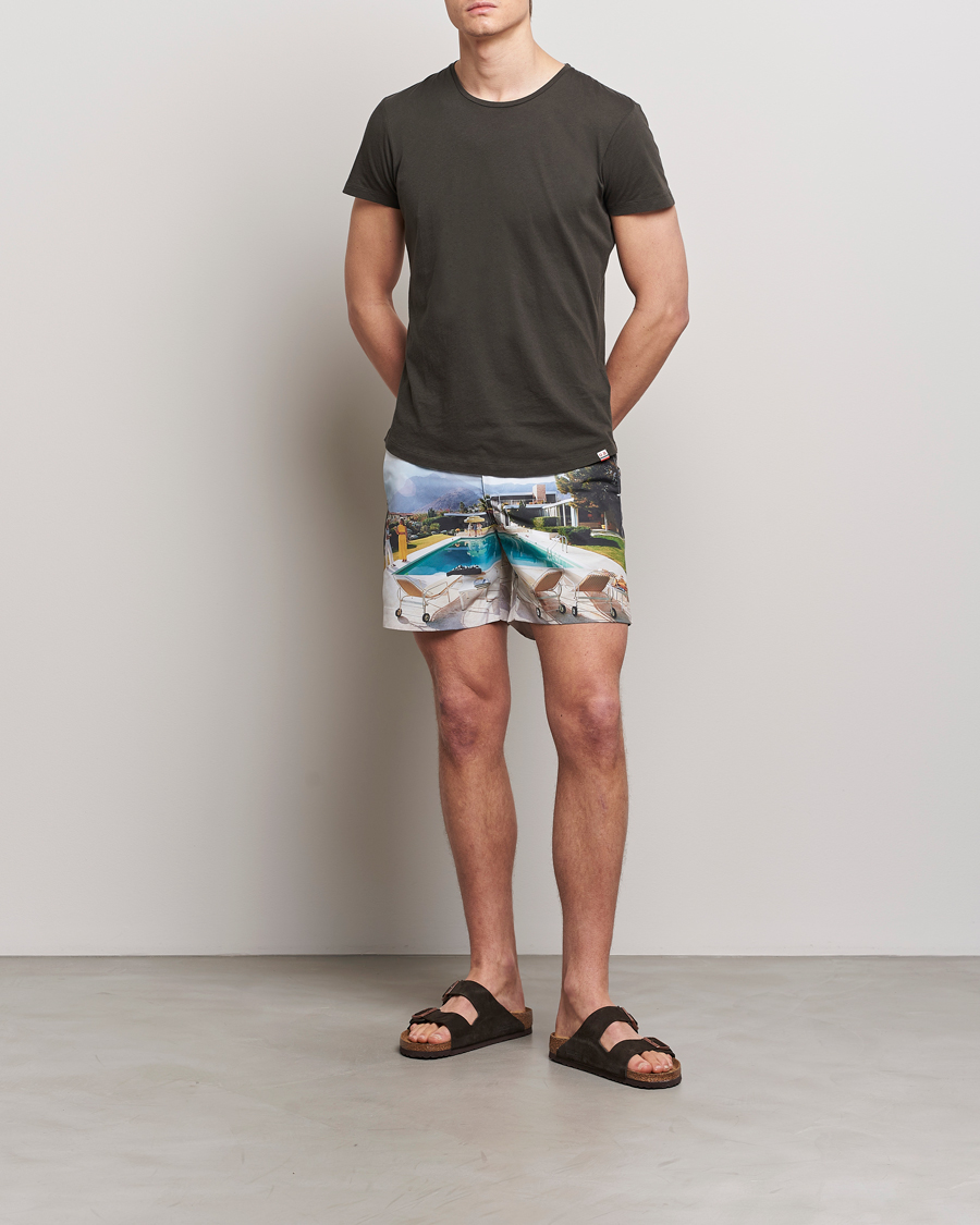 Herre | Badeshorts | Orlebar Brown | Bulldog Slim Aarons Photo Swim Shorts Kaufmann Cocktail